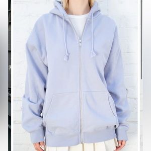 Brandy Melville oversized Christy zip up hoodie